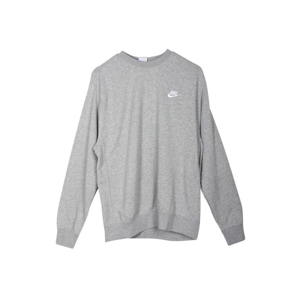 Nike Sportswear Club French Terry Crew Sweatshirt in Grey Cotton